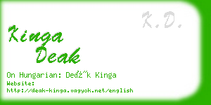 kinga deak business card